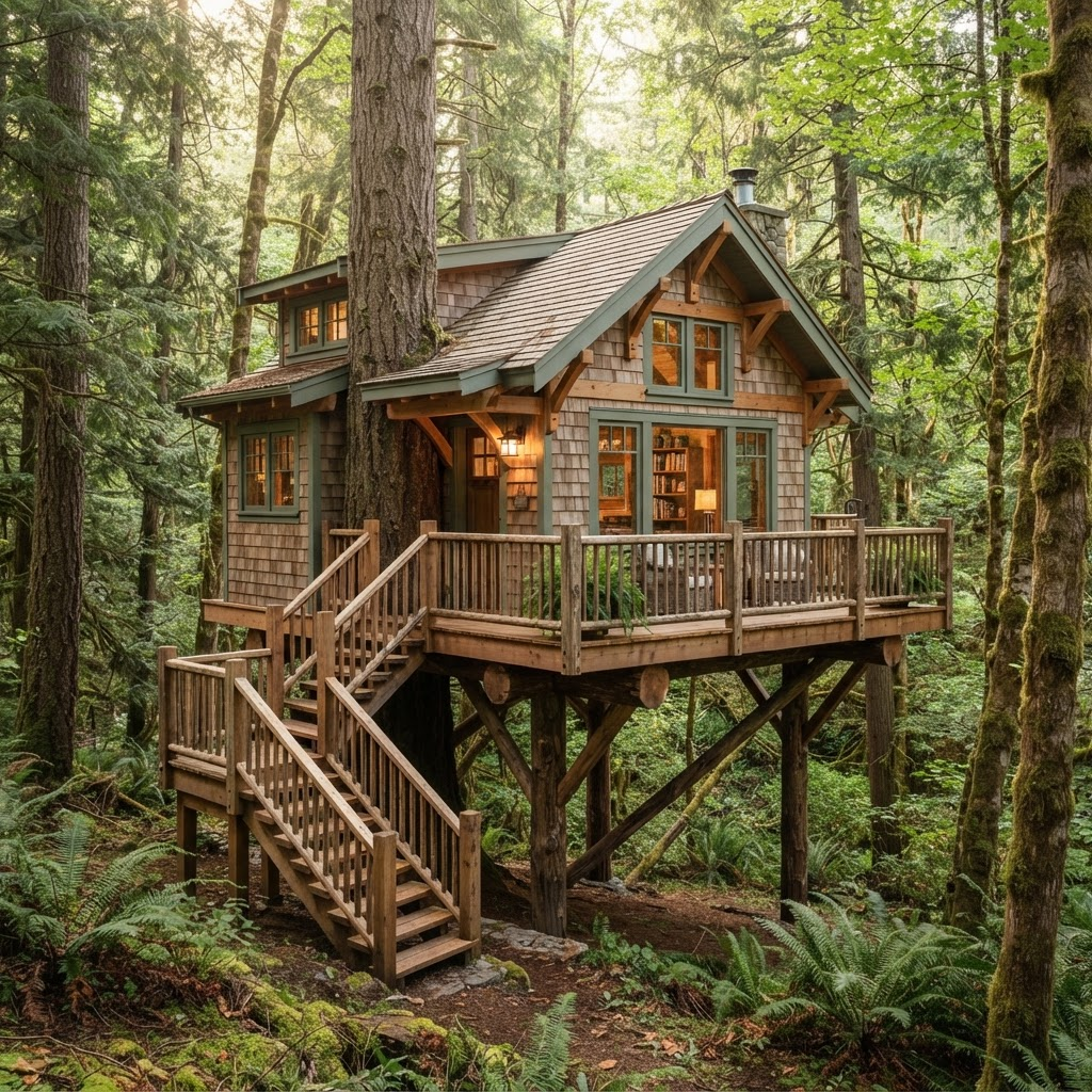 The Canopy — A tree-integrated retreat.